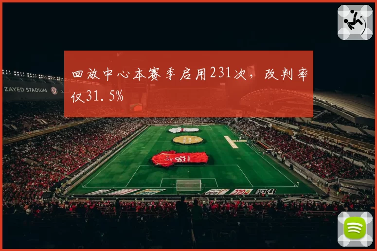 回放中心本赛季启用231次，改判率仅31.5%